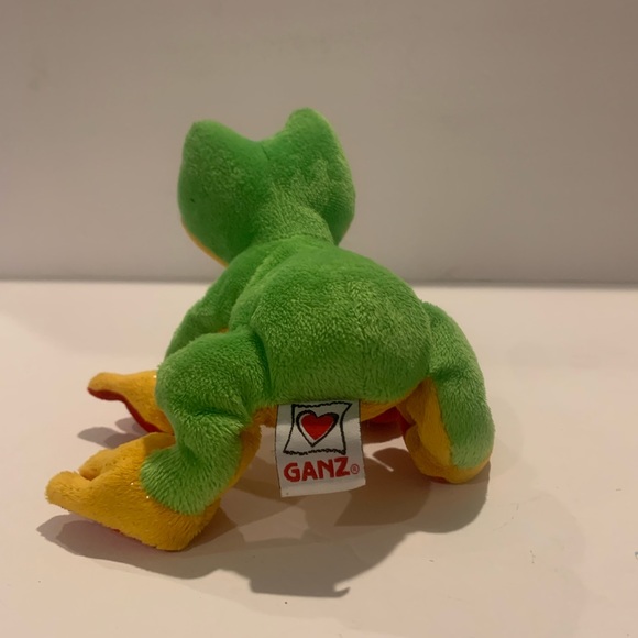 Cute Ganz Webkinz Plush Tree Frog Green Gold Red 10" HM109 Retired No code - Picture 3 of 6